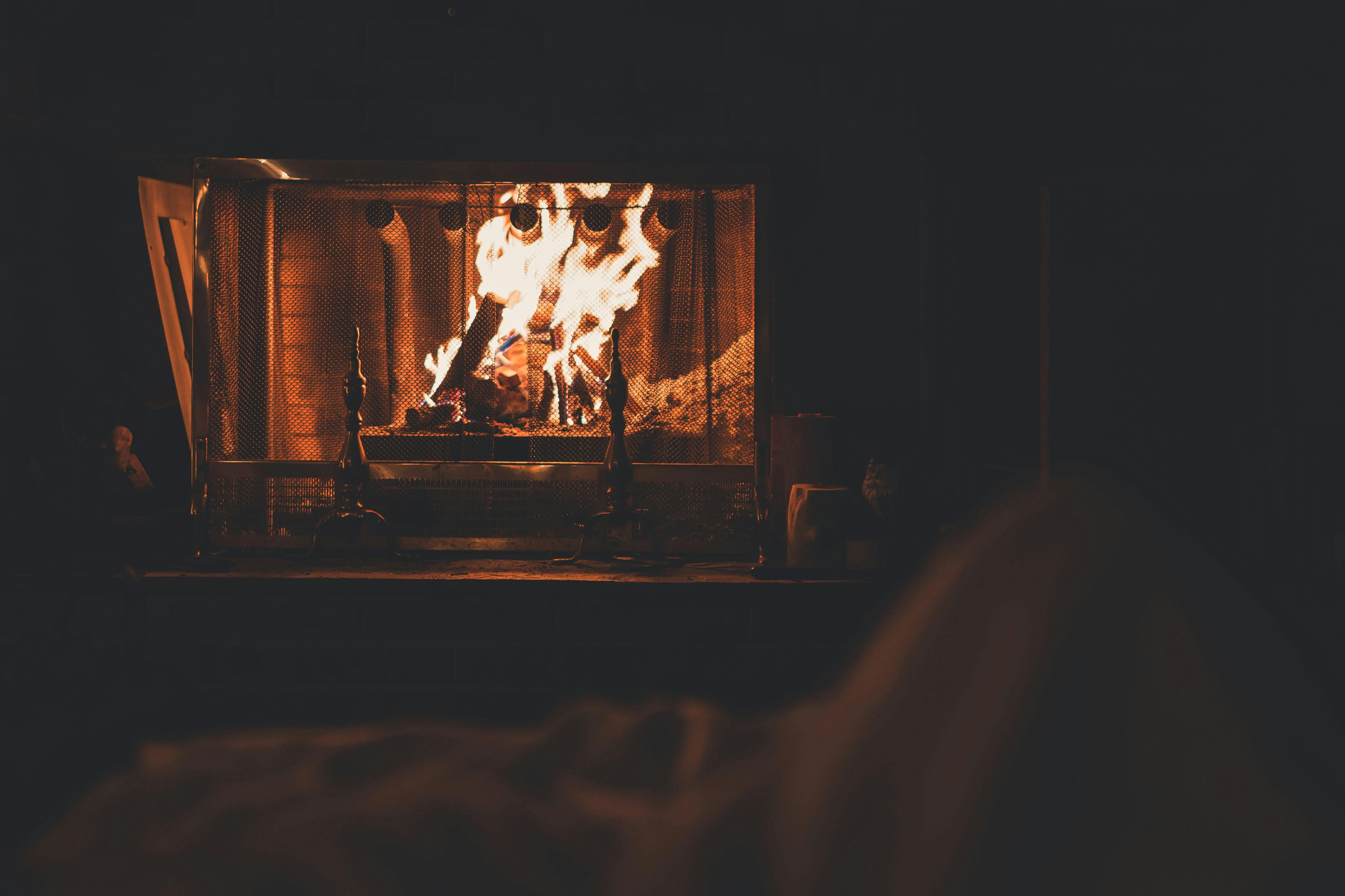 Fireplace repair in Denver Colorado. Fireplace cleaning. Fireplace with wood burning.