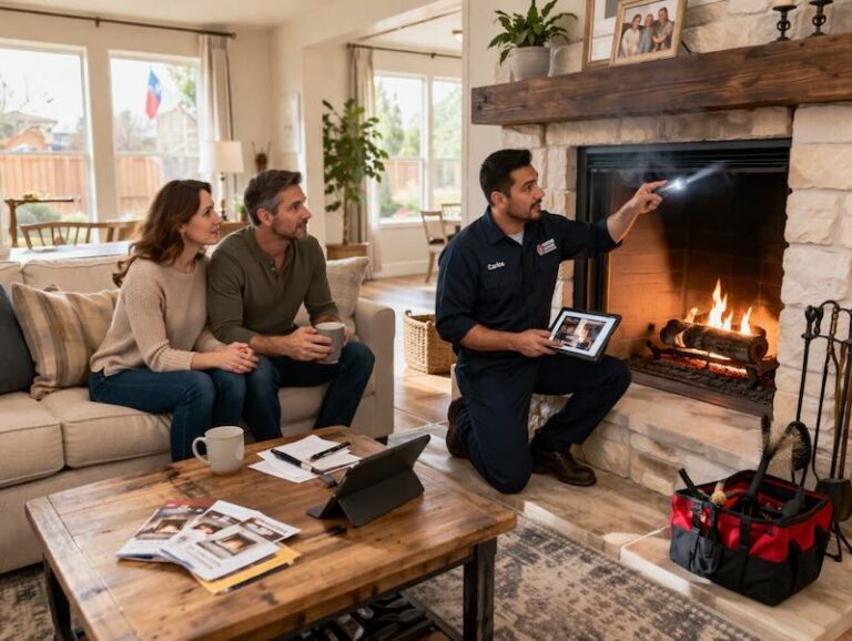 Smoke From the Fireplace chimney technician