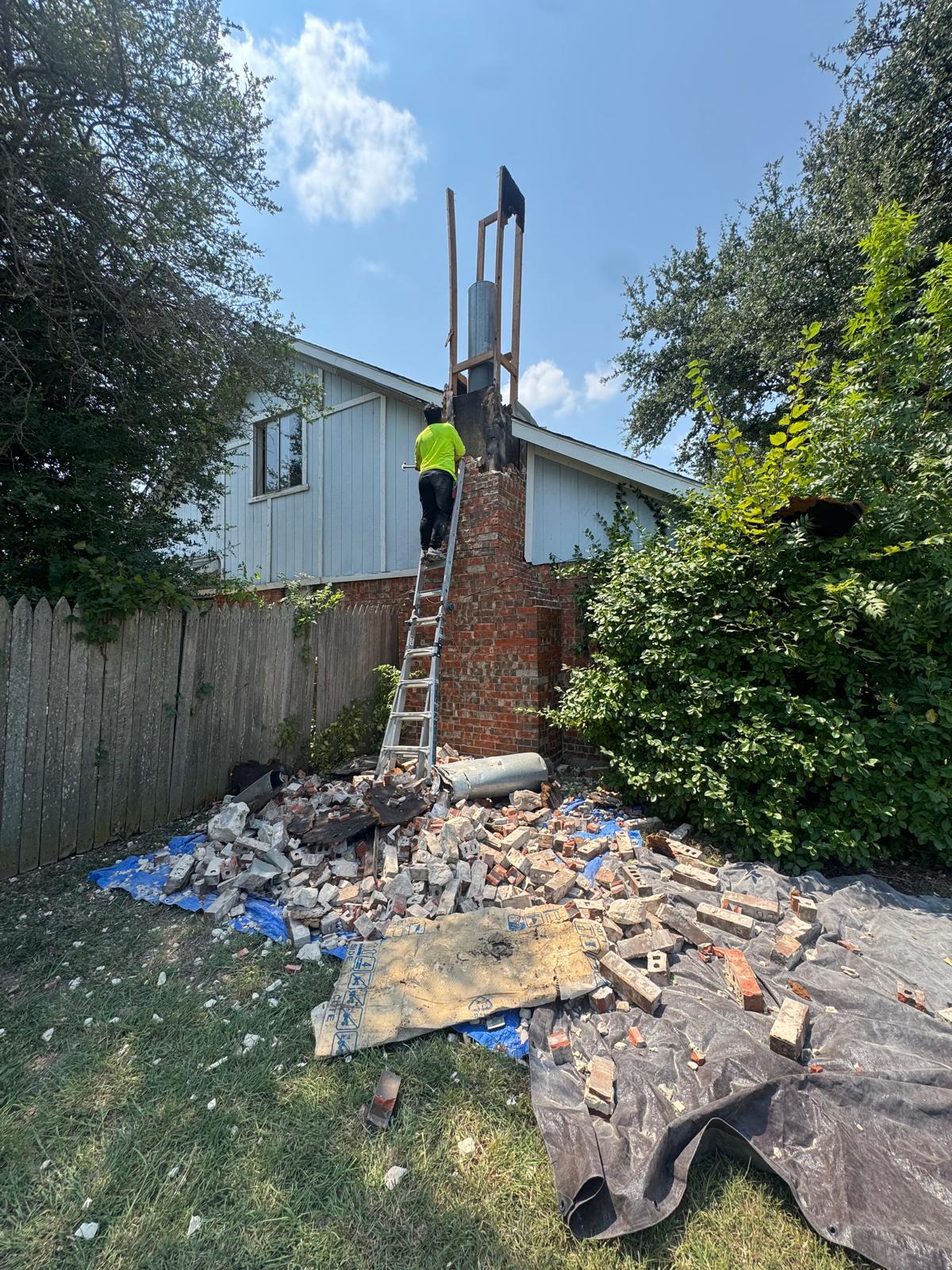 ALC Chimney Service technician at work