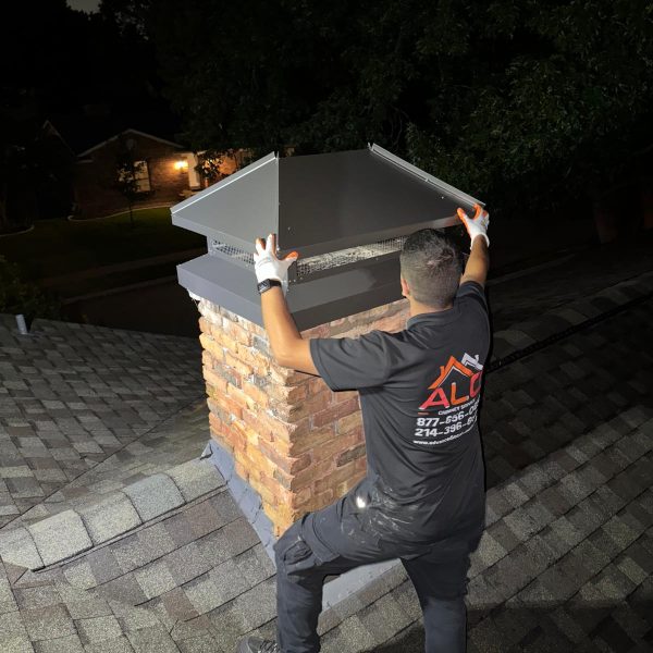 Chimney cap service in Denver, Colorado. Chimney repair services.